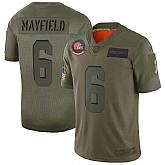 Nike Browns 6 Baker Mayfield 2019 Olive Salute To Service Limited Jersey Dyin,baseball caps,new era cap wholesale,wholesale hats